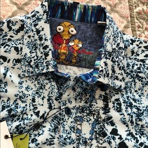 Robert Graham NWT Medium Galilei Blue shirt